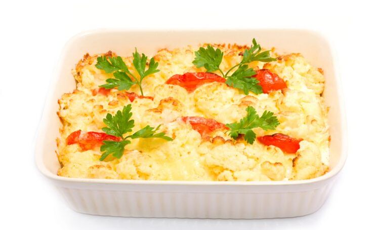 Vegetable casserole - a healthy dish for the deposition of uric acid salts in the body