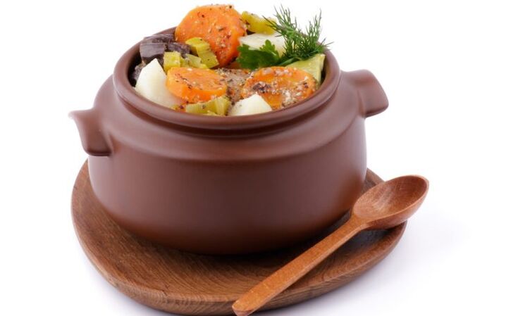 Vegetables stewed in the diet for gout